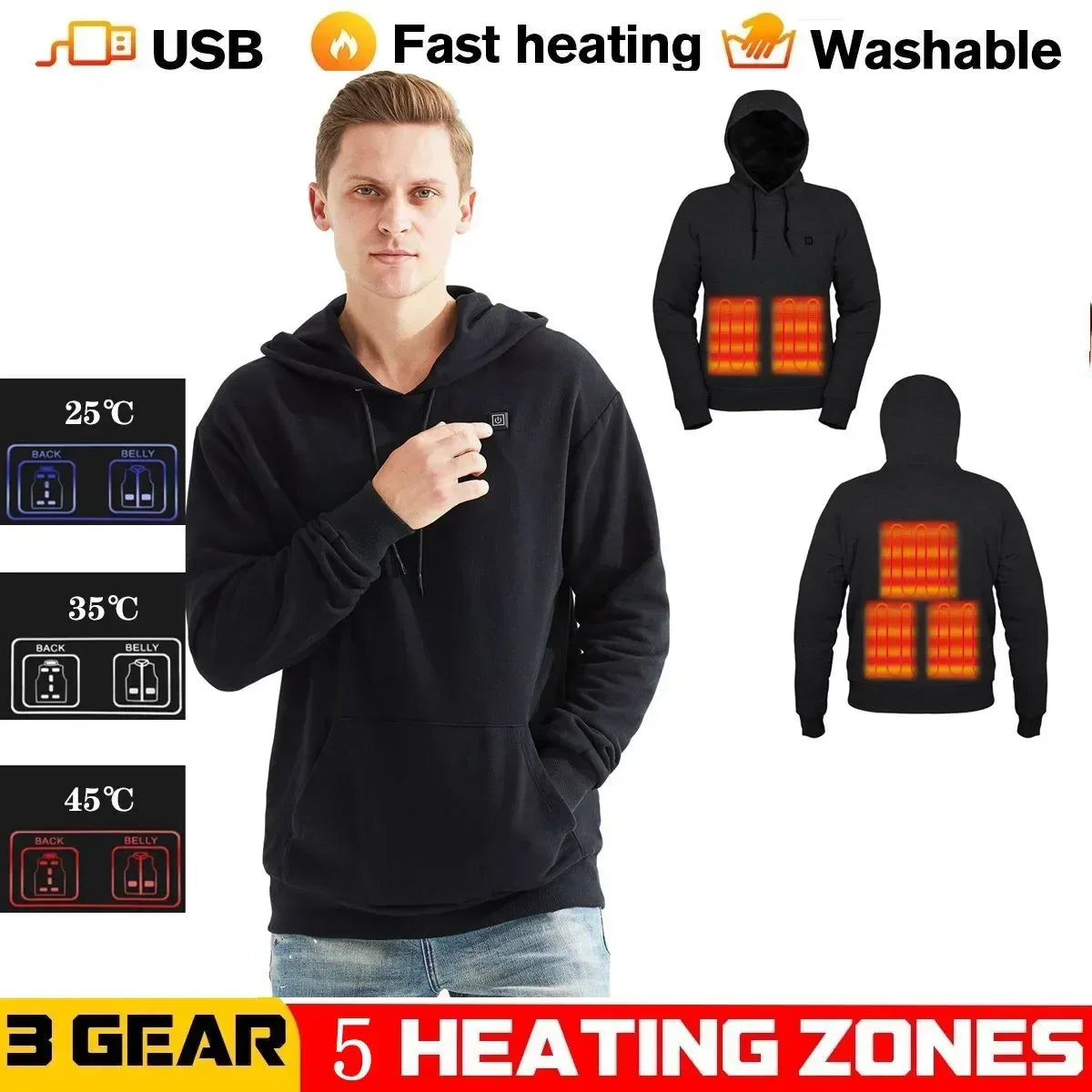 Electric Heated Hoodie